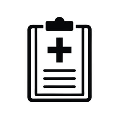 Fototapeta premium Black Clipboard with X Mark Icon, Transparent Background, Simple Form, Flat Design