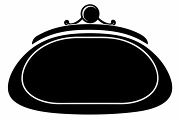 coin purse silhouette vector illustration