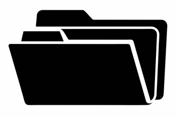 file folder silhouette vector illustration
