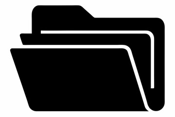 file folder silhouette vector art