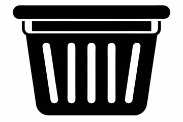 laundry basket silhouette vector art
