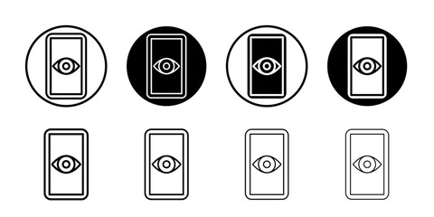 Mobile Eye Icon Flat illustration sign