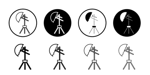 photography lighting icon Flat illustration sign