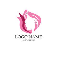 beauty woman logo and vector template