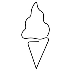 Continuous Ice Cream Line Art
