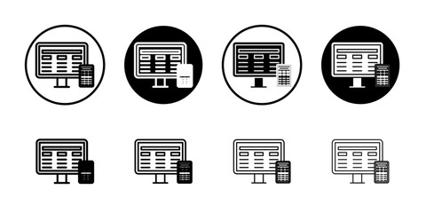 Responsive Design icon Flat illustration sign