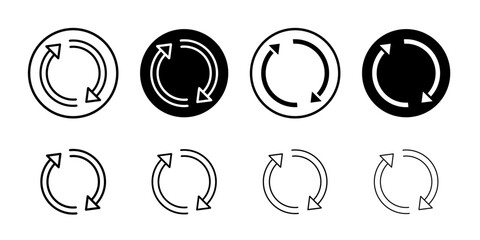 Synchronization icon Flat illustration sign