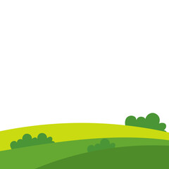 Obraz premium Green Field Illustration