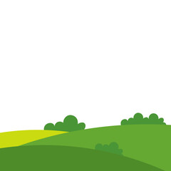 Obraz premium Green Field Illustration