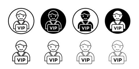 vip person icon Flat illustration sign