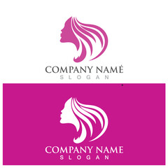 beauty woman logo and vector template