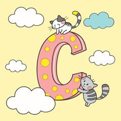 ABC Letter Vector Fun Alphabet Illustration for Kids and Learning