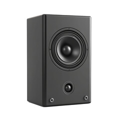 Fototapeta premium Sleek black speaker studio monitor powerful audio rich on transparent background