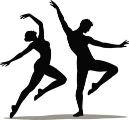 vector dancer silhouette illustration