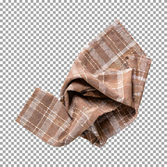 Linen kitchen brawn towel napkin, Rustic Brown Linen Napkin for Home Decor on transparent background, png, psd
