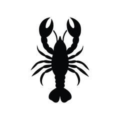 silhouette of a lobster.eps