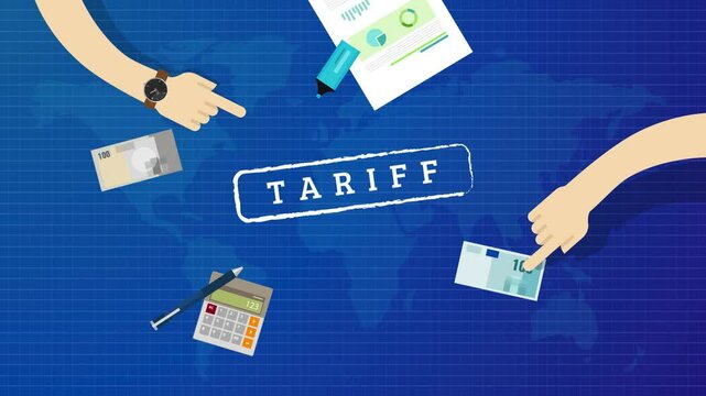 Tariff world trade transaction stamp import tariffs trade war country protectionism policy global trade barriers