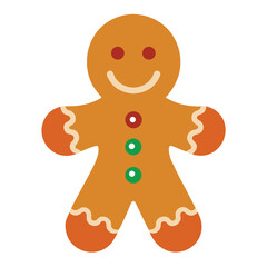 Obraz premium Christmas gingerbread cookies-isolated on white background. 