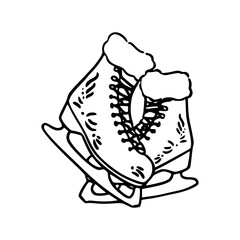 hand-drawn skates vector sketch