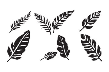 Banana leaf black fill