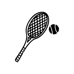 basic tennis equipment vector graphic