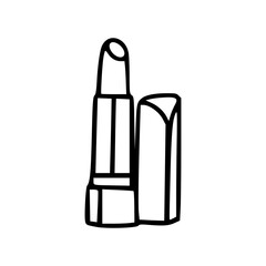 simple lipstick tube line art design