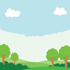 landscape with trees