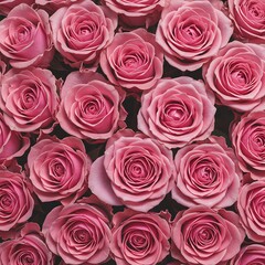 Obraz premium pink roses background pattern