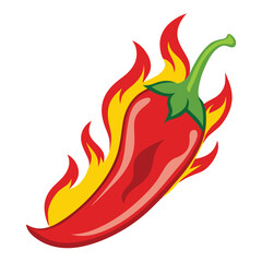 red chilli with firing vector