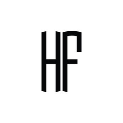 HF monogram logo design letter text name symbol monochrome logotype alphabet character simple logo