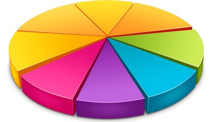 Obraz premium Colorful Pie Chart Illustration