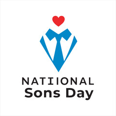 National Sons and Daughters Day Celebration Design,Cute Baby Footprint Illustration for Sons and Daughters Day,Minimalist Typography Design for National Sons and Daughters Day