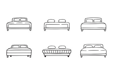 Obraz premium Bed line art