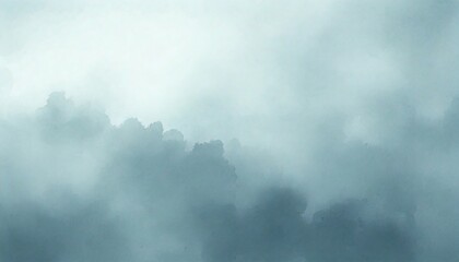Watercolor painting light gray fog effect background