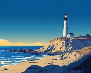 Coastal Lighthouse Sunrise (1)