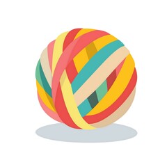 Obraz premium Colorful Yarn Ball: Creative and Playful Craft Supplies for Modern Knitting and DIY Art Projects