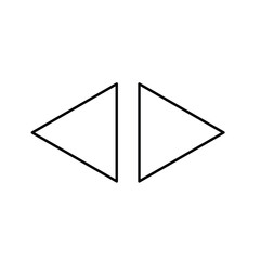 left and right arrows vector illustration