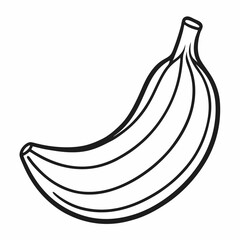 Banana Icon with reflection on white background