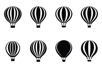 hot air balloon set vector illustration