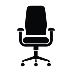 Fototapeta premium create an image of a simple black icon of an office chair