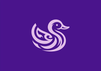 Simple tribal duck logo with bold cultural touch