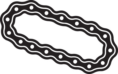 bicycle chain silhouette logo, icon design vector illustration