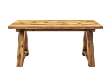 Rustic Farmhouse Wooden Table Solid Oak Warm Tones Black Background Simple Design Reclaimed Wood