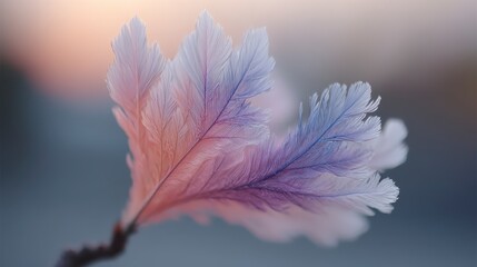 Obraz premium Serene Pastel Feathers Delicate Soft Macro Photography