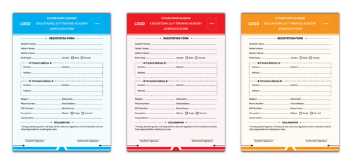 Admission from the design template.