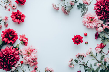 A bouquet of red and pink flowers, Colorful Flowers, Decoration, Flower arrangement, Elegance, Flower back ground