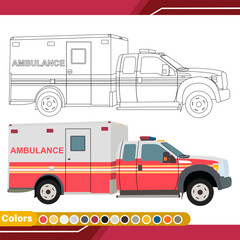 ambulance coloring book for kids