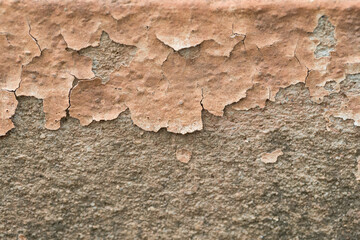 Cracked, peeling paint on the wall