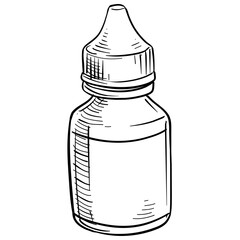 eye drops handdrawn illustration