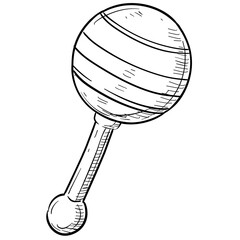 rattle handdrawn illustration